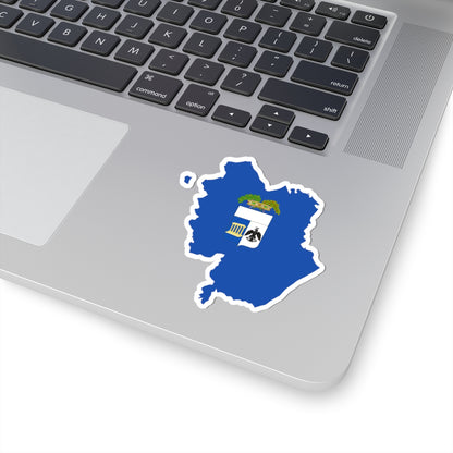 Flag map of the Province of Matera (Italy) STICKER Vinyl Kiss-Cut Decal