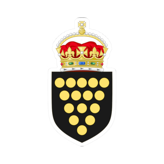 Arms of the Duchy of Cornwall (United Kingdom) (Coat of Arms) STICKER Vinyl Kiss-Cut Decal