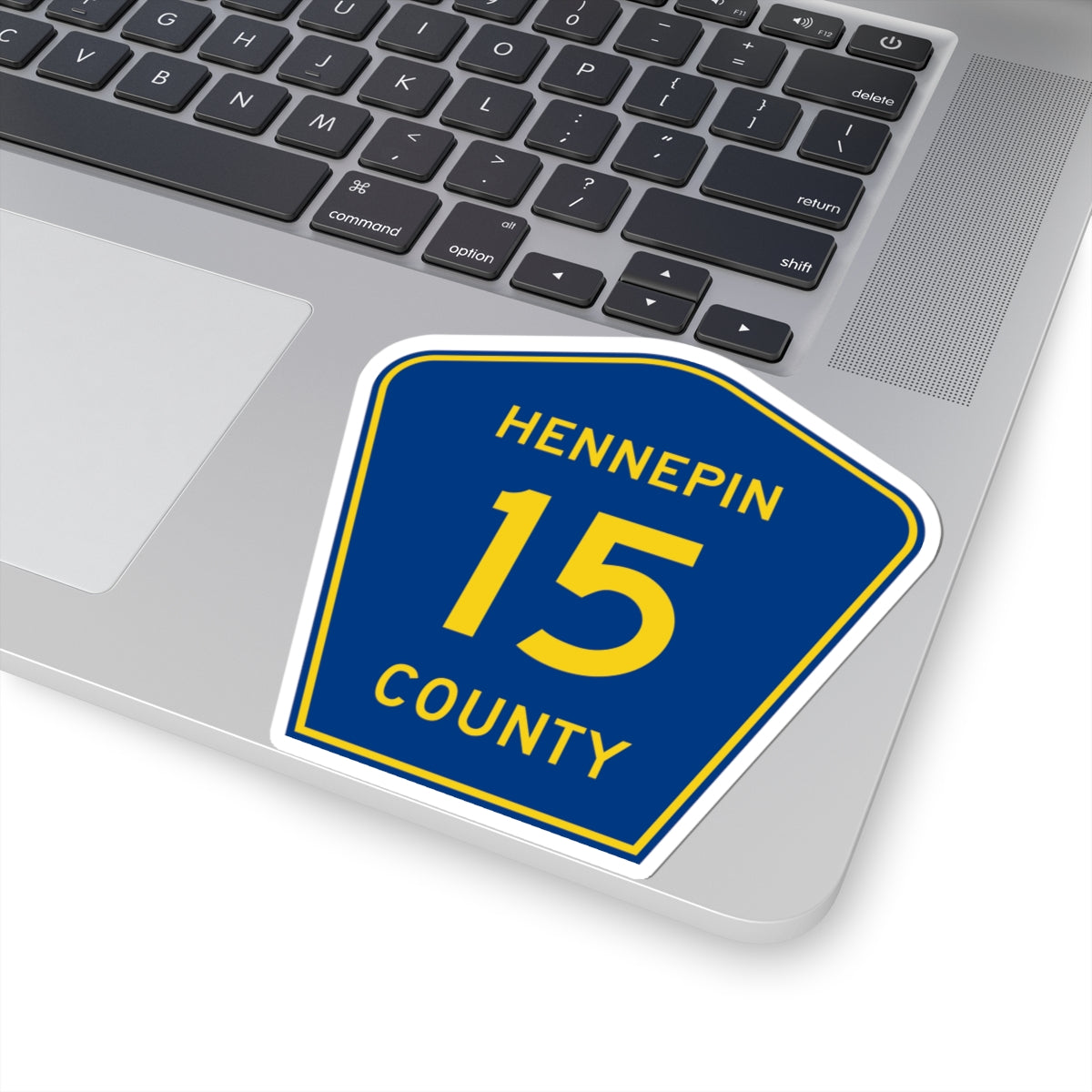 Hennepin County Road 15 (Minnesota) (Road Sign) STICKER Vinyl Kiss-Cut Decal