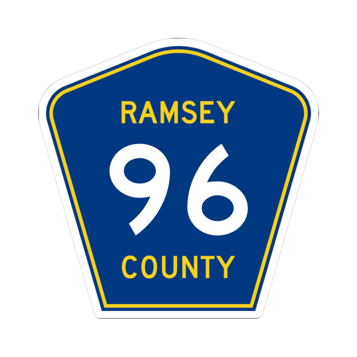 Ramsey County 96 MN (Minnesota) (Road Sign) STICKER Vinyl Kiss-Cut Decal