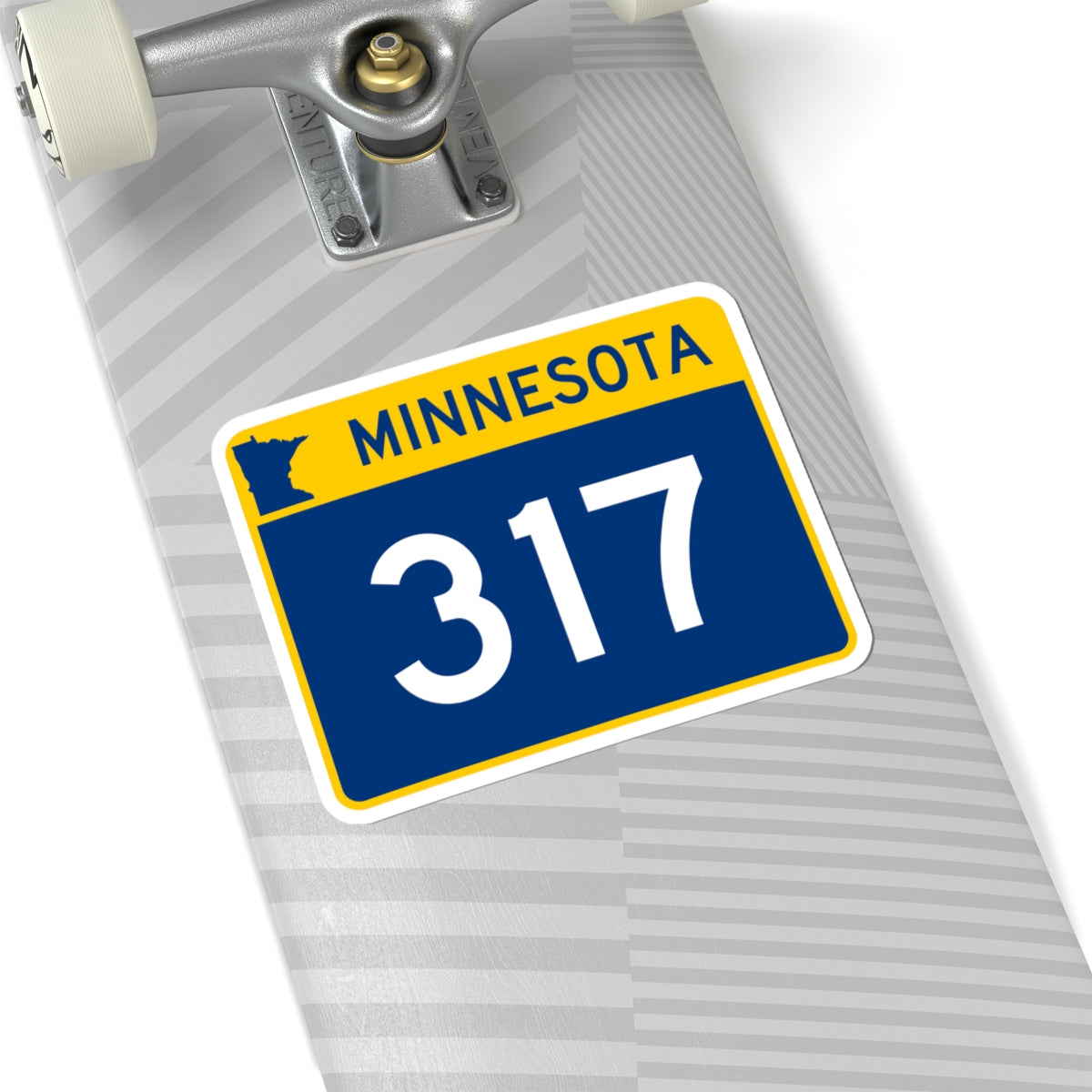 MN-317 wide (Minnesota) (Road Sign) STICKER Vinyl Kiss-Cut Decal