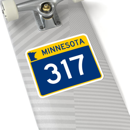 MN-317 wide (Minnesota) (Road Sign) STICKER Vinyl Kiss-Cut Decal