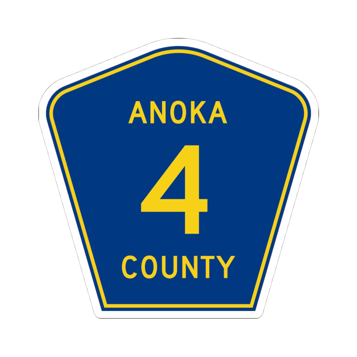Anoka County Road 4 (Minnesota) (Road Sign) STICKER Vinyl Kiss-Cut Decal