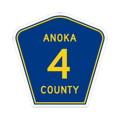 Anoka County Road 4 (Minnesota) (Road Sign) STICKER Vinyl Kiss-Cut Decal