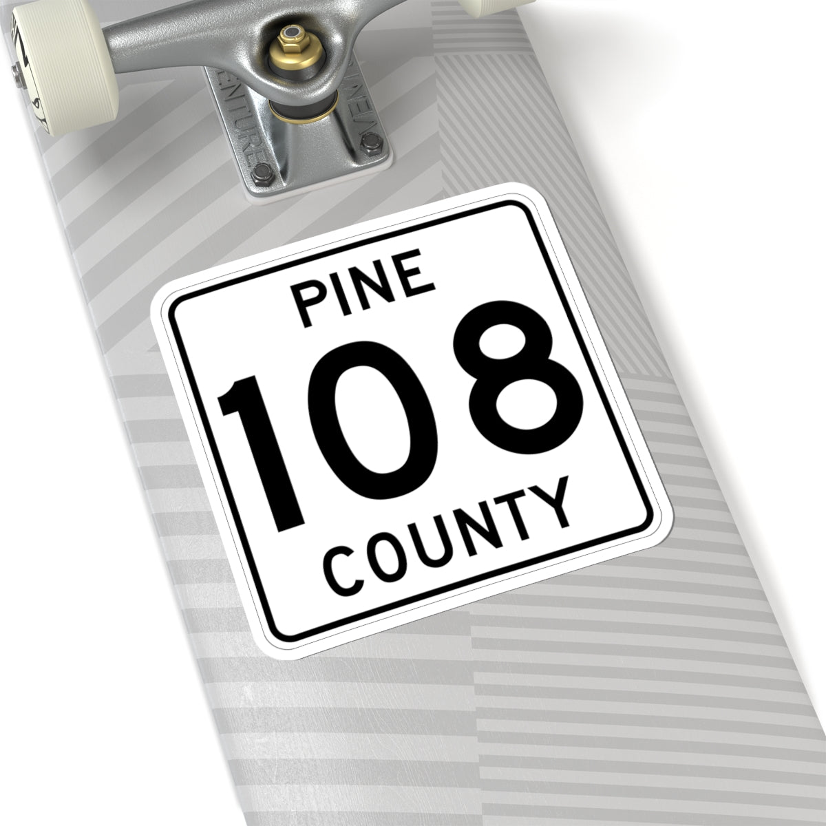 Pine County Route 108 MN (Minnesota) (Road Sign) STICKER Vinyl Kiss-Cut Decal