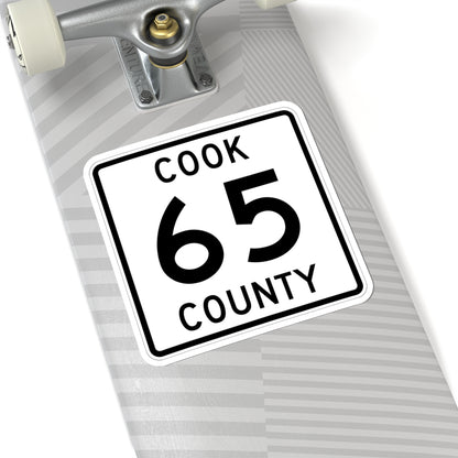 Cook County 65 MN (Minnesota) (Road Sign) STICKER Vinyl Kiss-Cut Decal