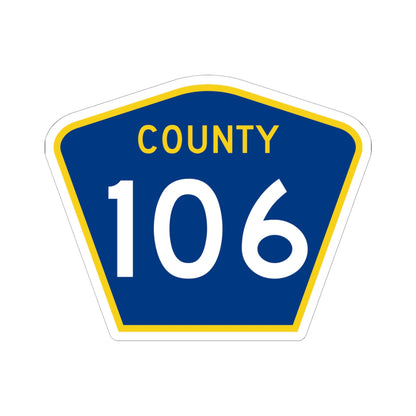 County 106 MN (Minnesota) (Road Sign) STICKER Vinyl Kiss-Cut Decal