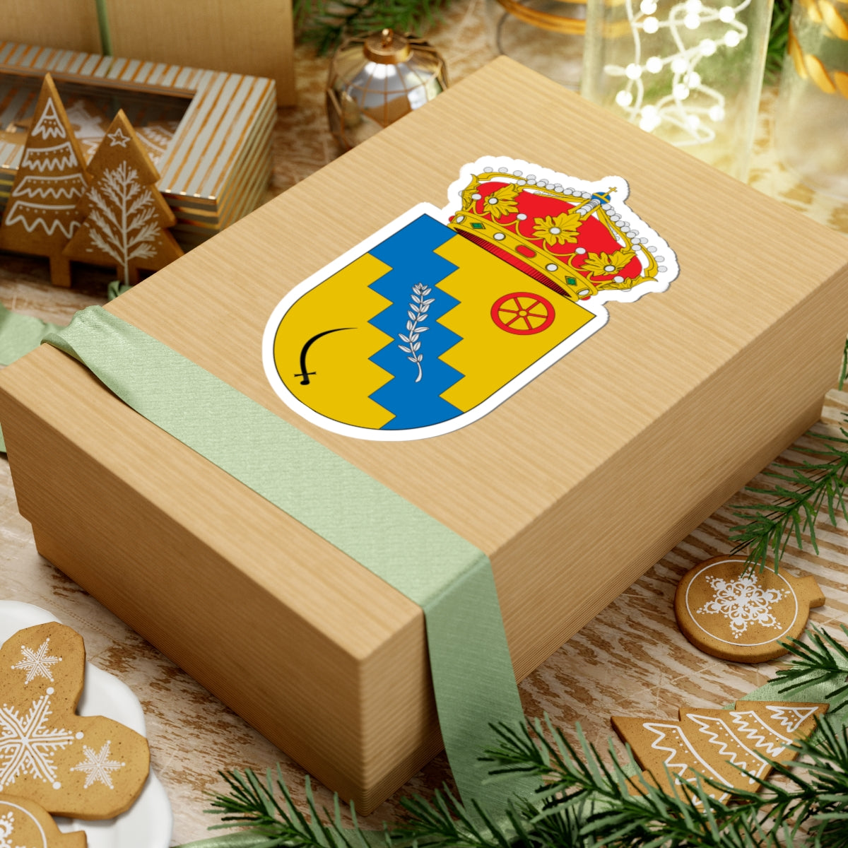 Escudo de Lagata (Spain) (Coat of Arms) STICKER Vinyl Kiss-Cut Decal
