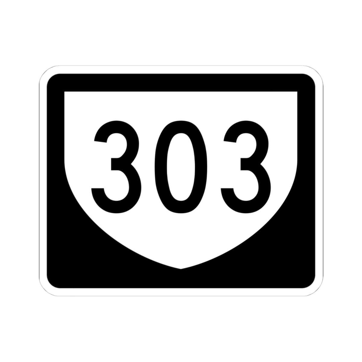 PR urban primary 303 (Puerto Rico) (Road Sign) STICKER Vinyl Kiss-Cut Decal