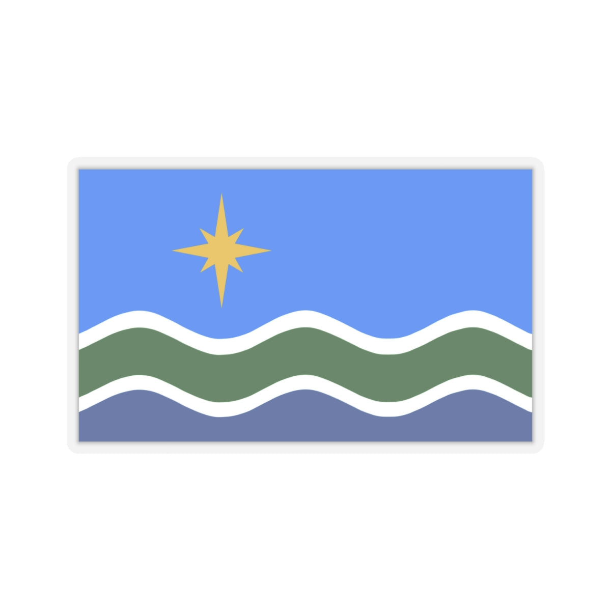 Flag of Duluth, Minnesota - STICKER Vinyl Kiss-Cut Decal