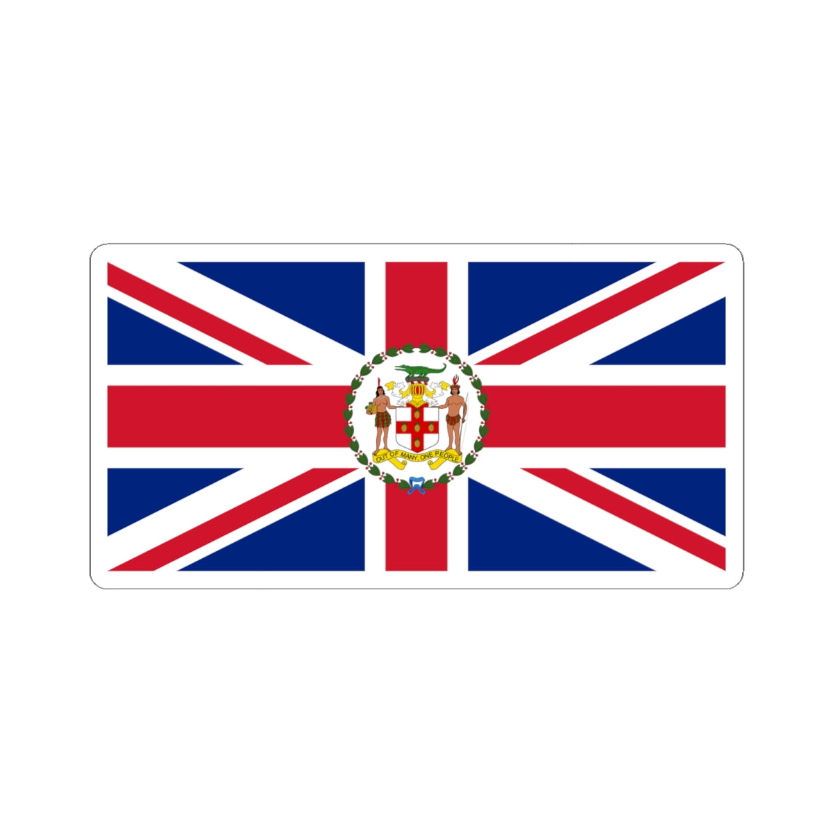 Flag of the Governor of Jamaica 1962 (Jamaica) STICKER Vinyl Kiss-Cut Decal