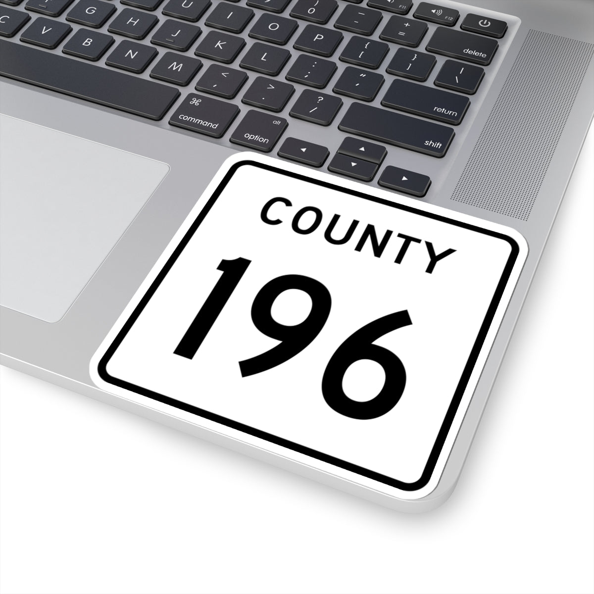 County 196 square (Minnesota) (Road Sign) STICKER Vinyl Kiss-Cut Decal
