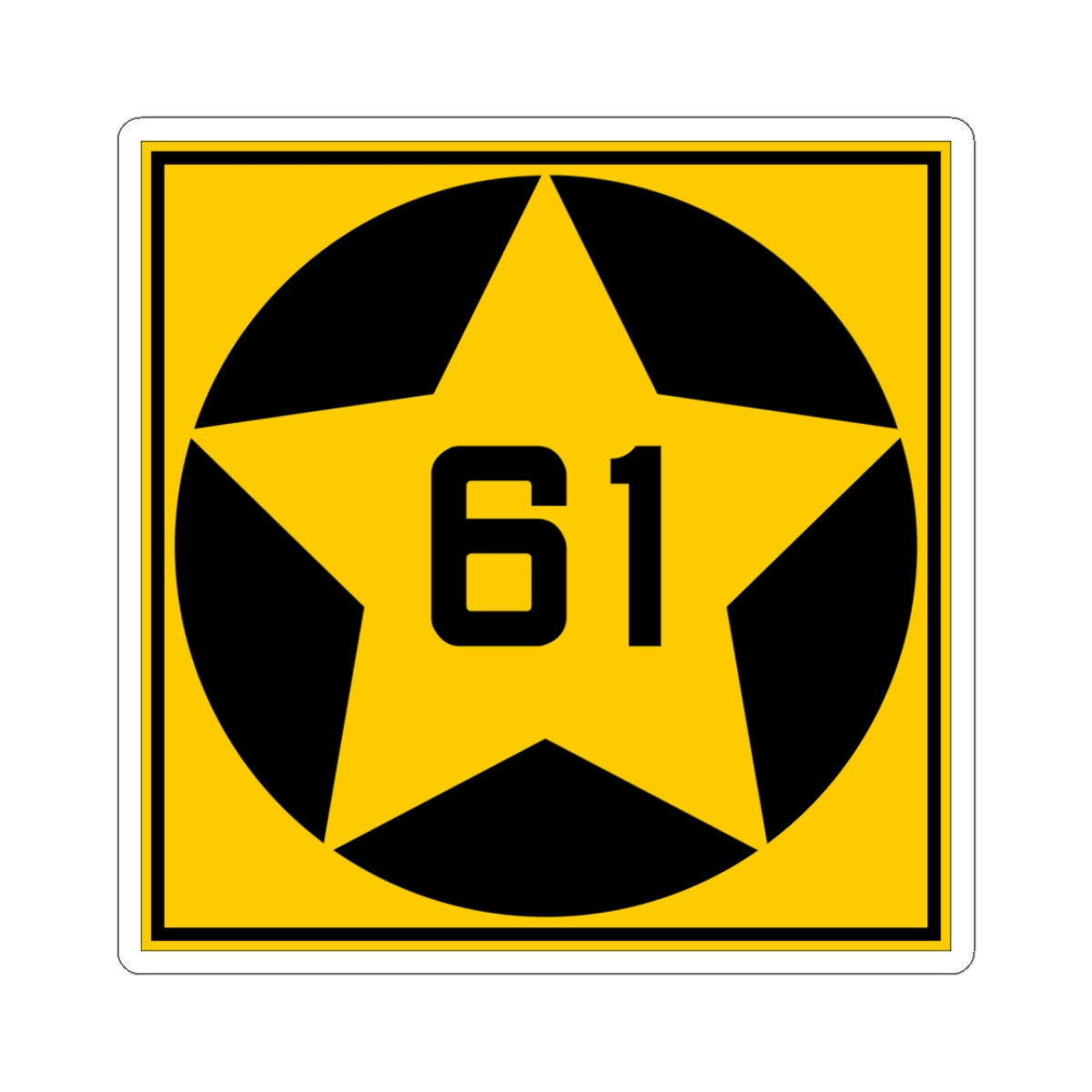 MN-61 1920 (Minnesota) (Road Sign) STICKER Vinyl Kiss-Cut Decal