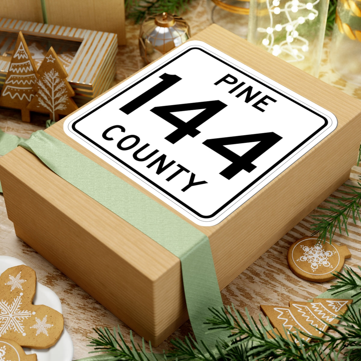 Pine County Route 144 MN (Minnesota) (Road Sign) STICKER Vinyl Kiss-Cut Decal
