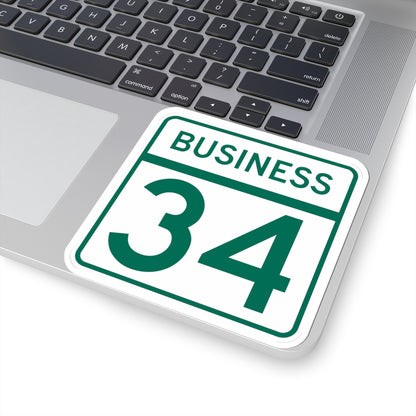 MD Route 34 Business (Maryland) (Road Sign) STICKER Vinyl Kiss-Cut Decal