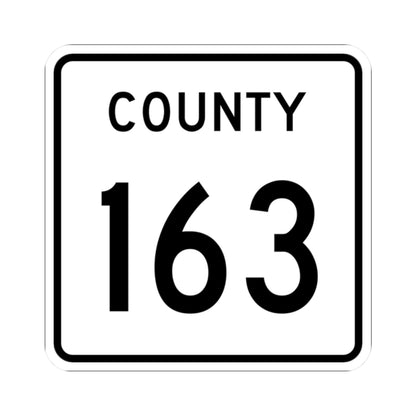 County 163 square (Minnesota) (Road Sign) STICKER Vinyl Kiss-Cut Decal