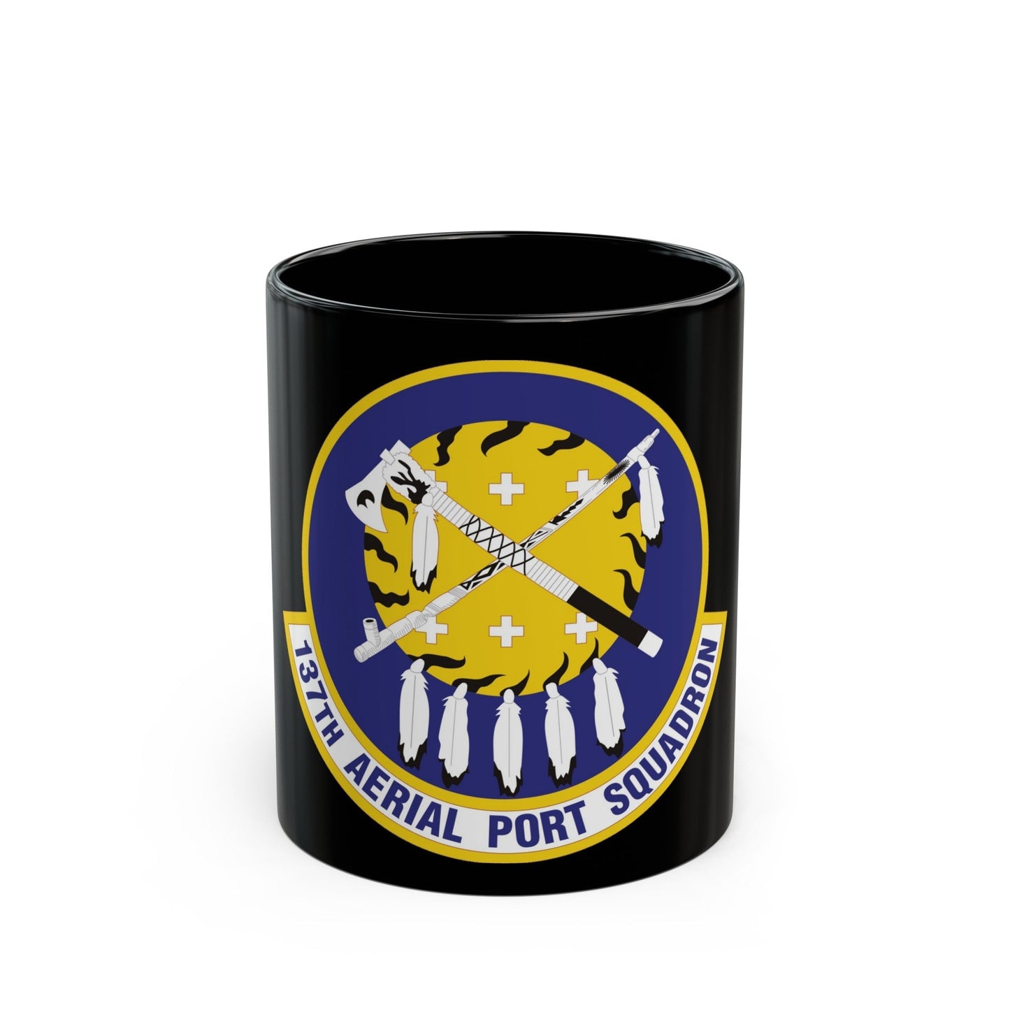 137th Aerial Port Squadron (U.S. Air Force) Black Coffee Mug-11oz-The Sticker Space