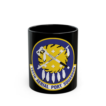 137th Aerial Port Squadron (U.S. Air Force) Black Coffee Mug-11oz-The Sticker Space