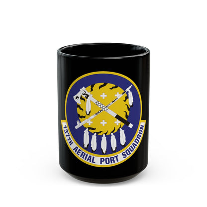 137th Aerial Port Squadron (U.S. Air Force) Black Coffee Mug-15oz-The Sticker Space