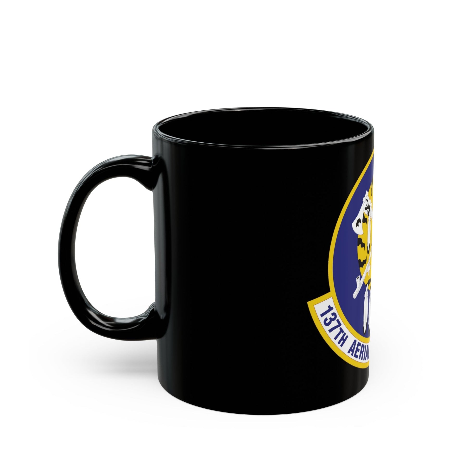 137th Aerial Port Squadron (U.S. Air Force) Black Coffee Mug-The Sticker Space