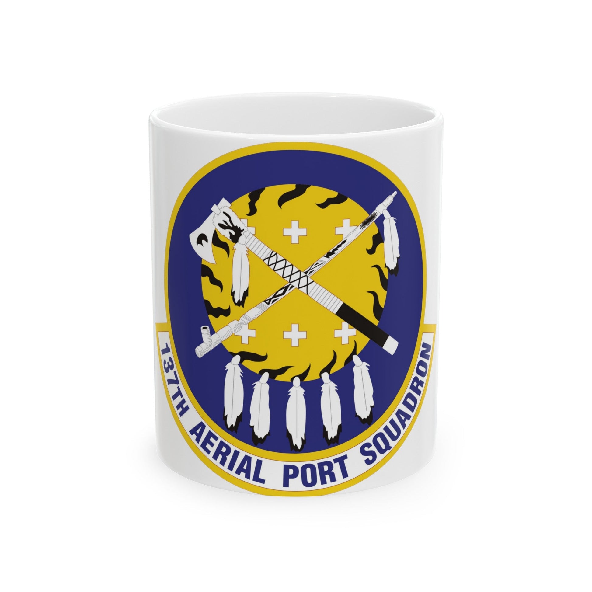 137th Aerial Port Squadron (U.S. Air Force) White Coffee Mug-11oz-The Sticker Space
