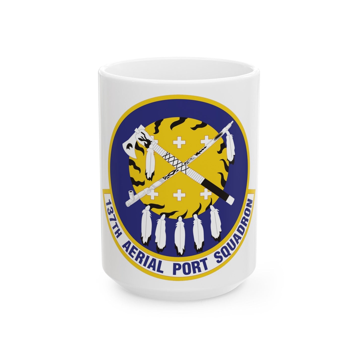 137th Aerial Port Squadron (U.S. Air Force) White Coffee Mug-15oz-The Sticker Space