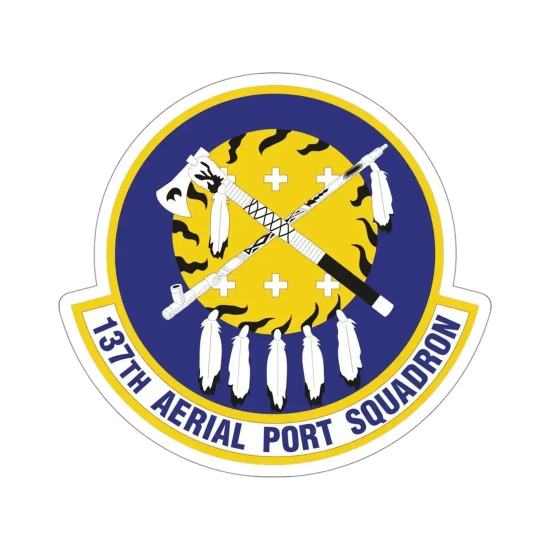 137th Aerial Port Squadron (U.S. Air Force) STICKER Vinyl Die-Cut Decal 4 Inch - The Sticker Space