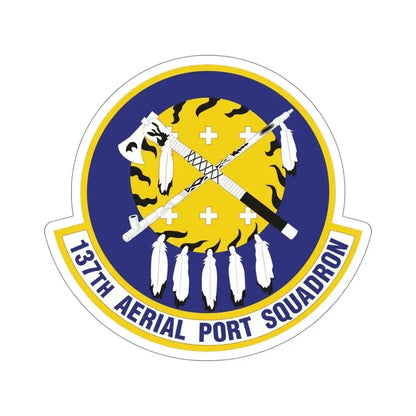 137th Aerial Port Squadron (U.S. Air Force) STICKER Vinyl Die-Cut Decal 5 Inch - The Sticker Space