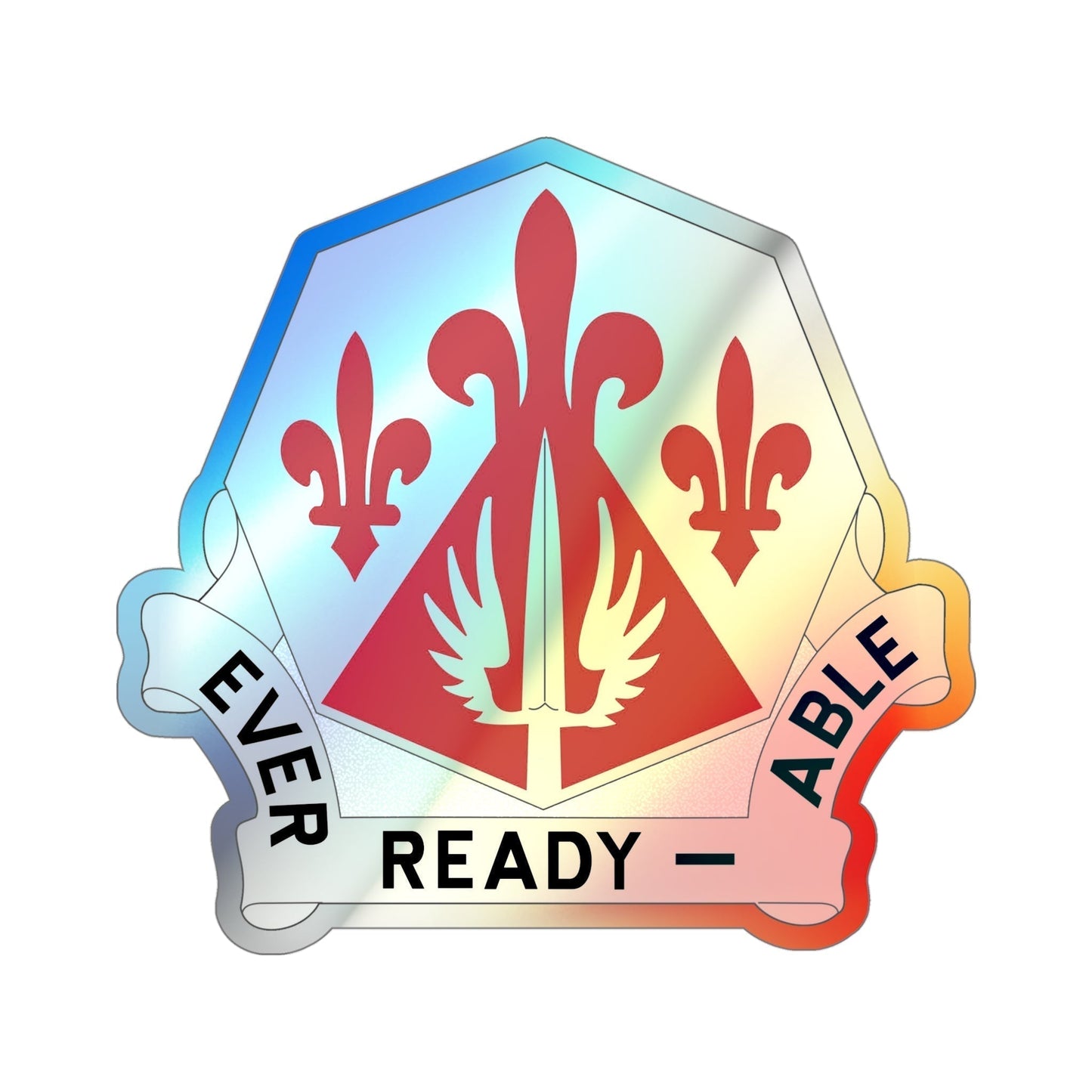 138 Engineer Group (U.S. Army) Holographic STICKER Die-Cut Vinyl Decal-5 Inch-The Sticker Space