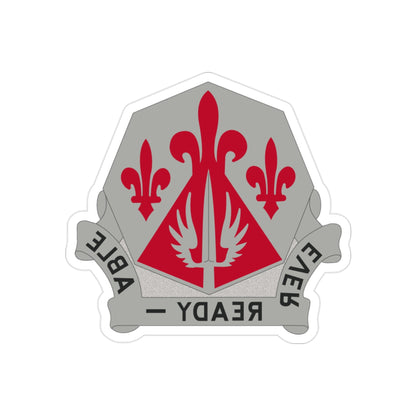 138 Engineer Group (U.S. Army) REVERSE PRINT Transparent STICKER-2" × 2"-The Sticker Space