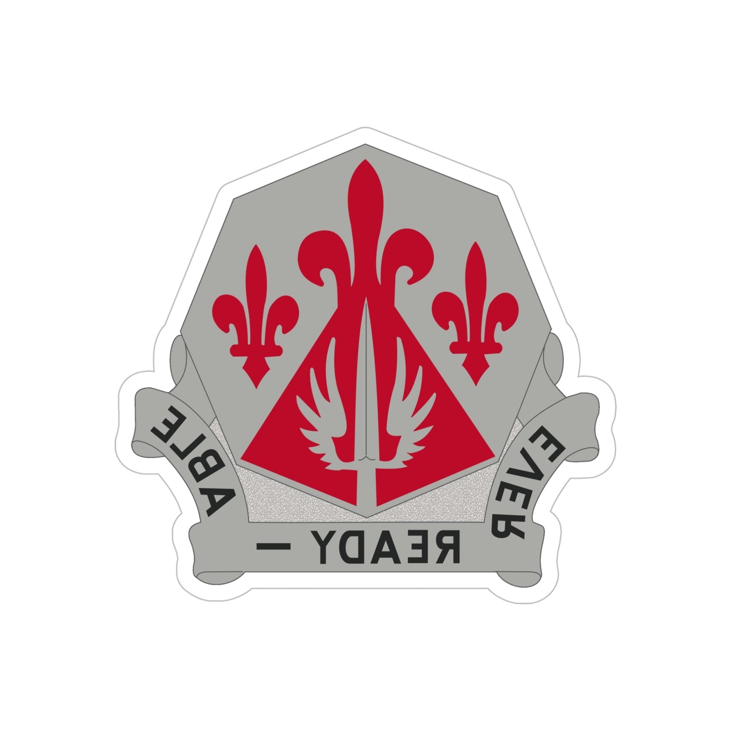 138 Engineer Group (U.S. Army) REVERSE PRINT Transparent STICKER-6" × 6"-The Sticker Space