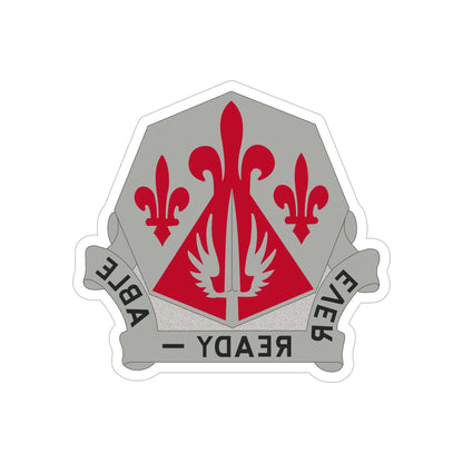 138 Engineer Group (U.S. Army) REVERSE PRINT Transparent STICKER-6" × 6"-The Sticker Space