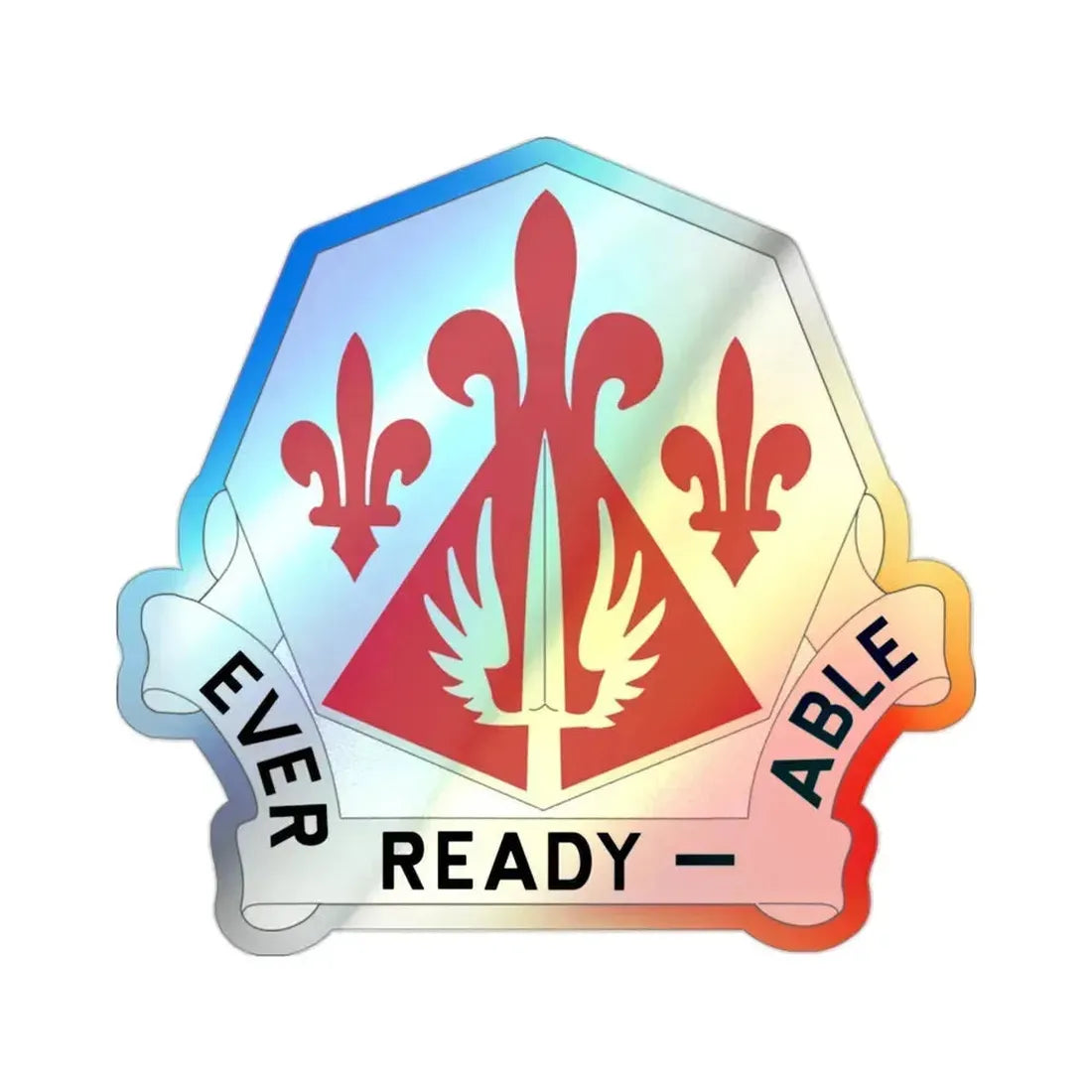 138 Engineer Group (U.S. Army) Holographic STICKER Die-Cut Vinyl Decal 2 Inch Holographic - The Sticker Space
