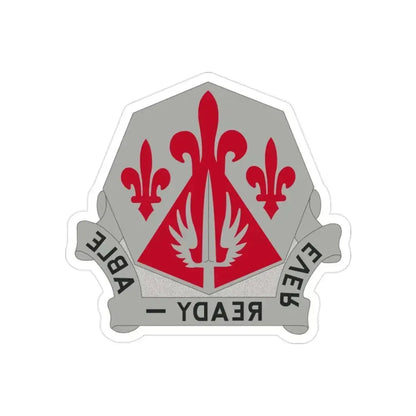 138 Engineer Group (U.S. Army) REVERSE PRINT Transparent Die-Cut STICKER 2 Inch Die-Cut Transparent - The Sticker Space