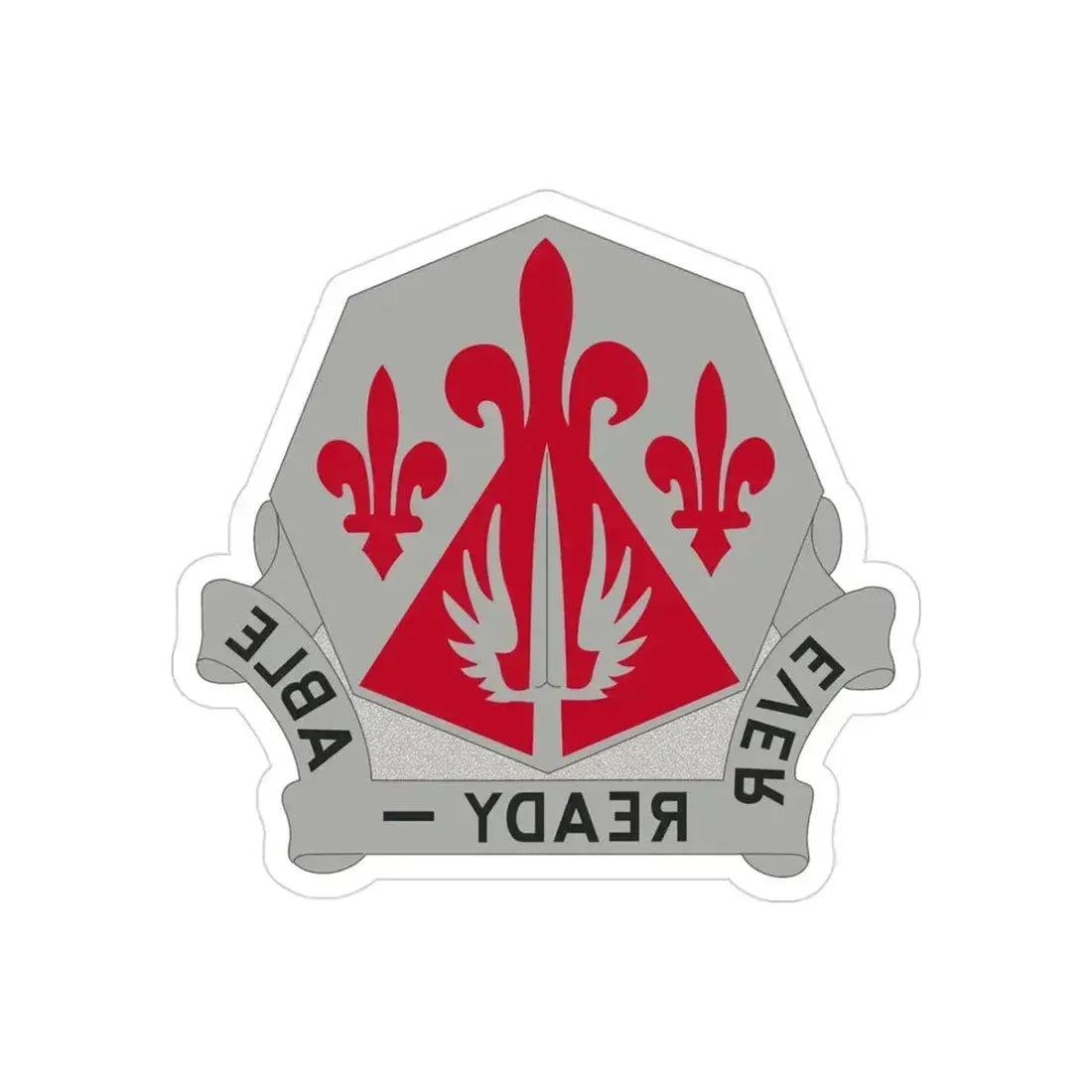 138 Engineer Group (U.S. Army) REVERSE PRINT Transparent Die-Cut STICKER 3 Inch Die-Cut Transparent - The Sticker Space