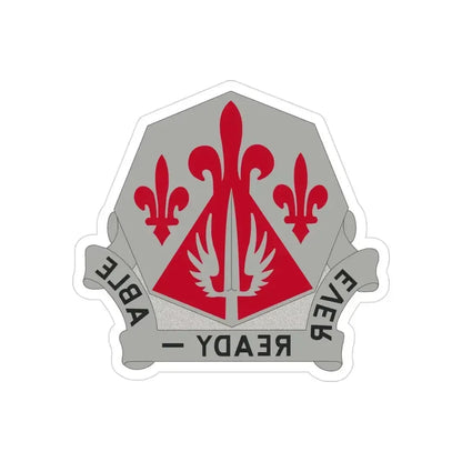 138 Engineer Group (U.S. Army) REVERSE PRINT Transparent Die-Cut STICKER 3 Inch Die-Cut Transparent - The Sticker Space