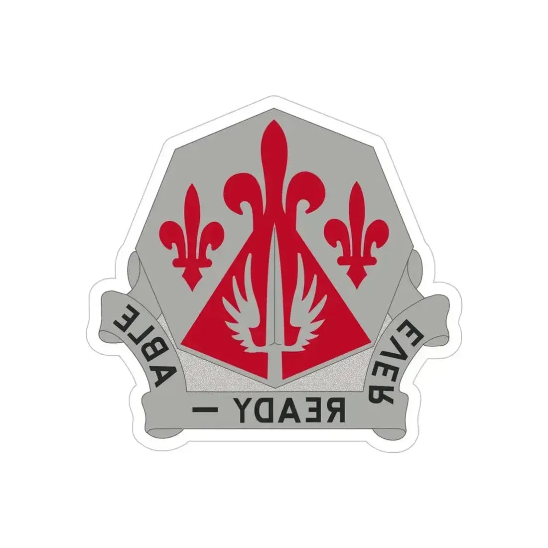 138 Engineer Group (U.S. Army) REVERSE PRINT Transparent Die-Cut STICKER 5 Inch Die-Cut Transparent - The Sticker Space