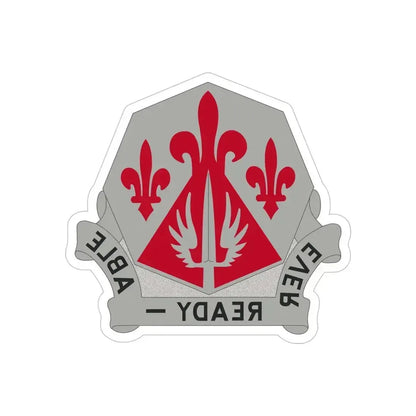 138 Engineer Group (U.S. Army) REVERSE PRINT Transparent Die-Cut STICKER 5 Inch Die-Cut Transparent - The Sticker Space