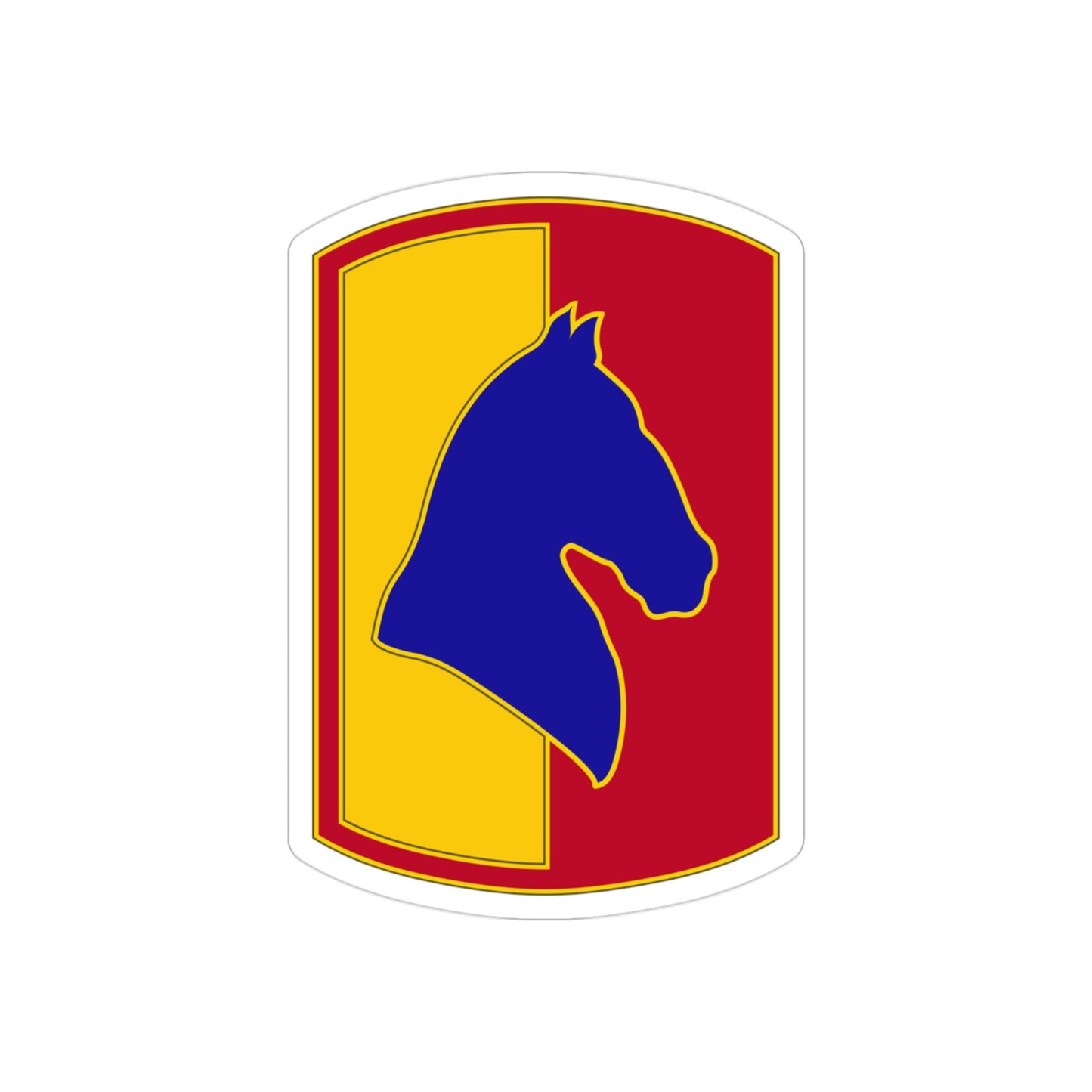 138 Field Artillery Brigade 3 (U.S. Army) REVERSE PRINT Transparent STICKER-3" × 3"-The Sticker Space