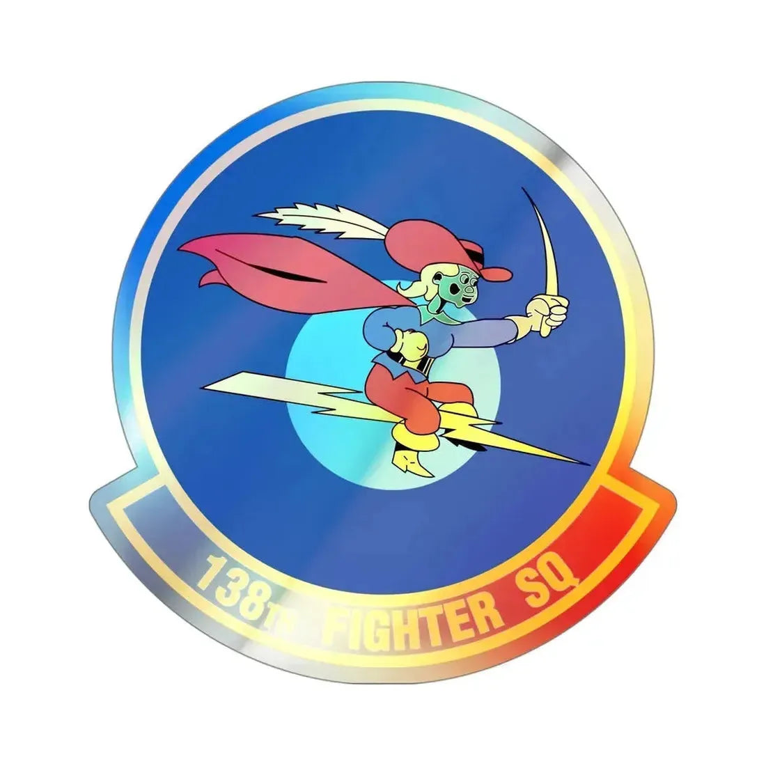138 Fighter Squadron (U.S. Air Force) Holographic STICKER Die-Cut Vinyl Decal - The Sticker Space