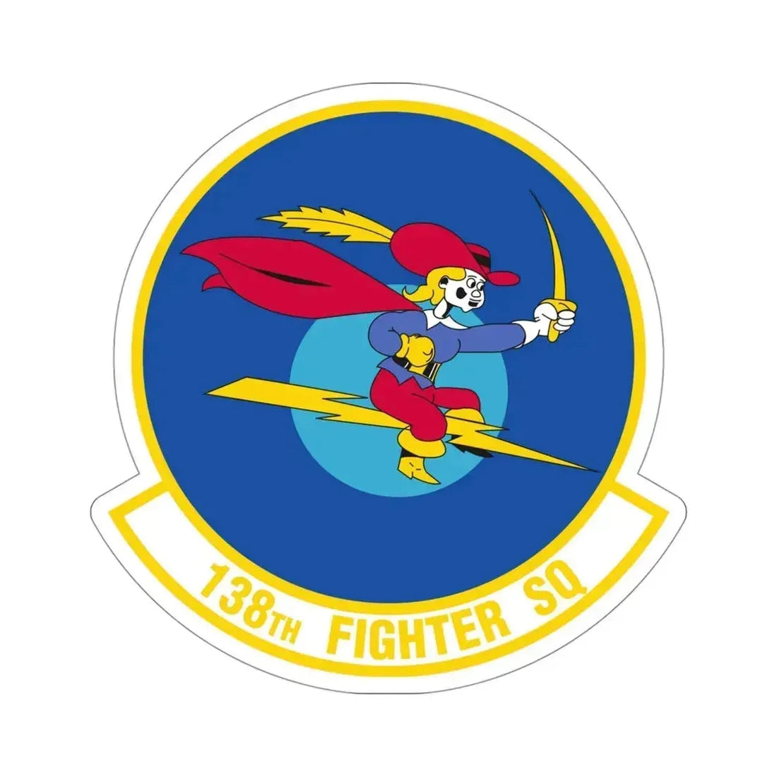 138 Fighter Squadron (U.S. Air Force) STICKER Vinyl Die-Cut Decal 4 Inch - The Sticker Space