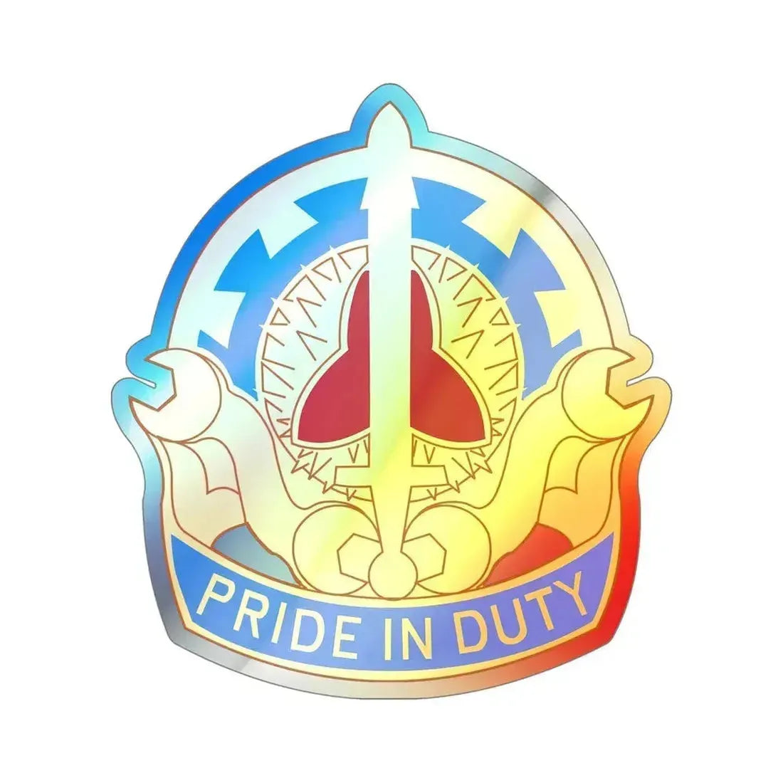 138 Maintenance Battalion (U.S. Army) Holographic STICKER Die-Cut Vinyl Decal 5 Inch Holographic - The Sticker Space