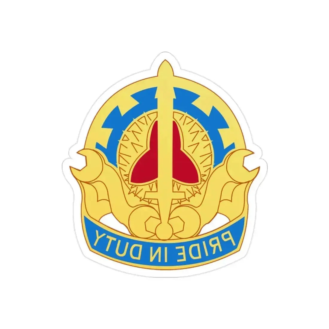 138 Maintenance Battalion (U.S. Army) REVERSE PRINT Transparent Die-Cut STICKER 2 Inch Die-Cut Transparent - The Sticker Space