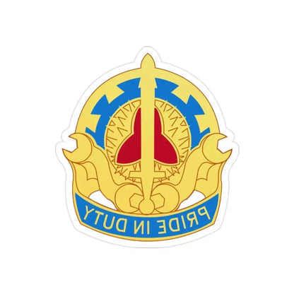 138 Maintenance Battalion (U.S. Army) REVERSE PRINT Transparent Die-Cut STICKER 2 Inch Die-Cut Transparent - The Sticker Space