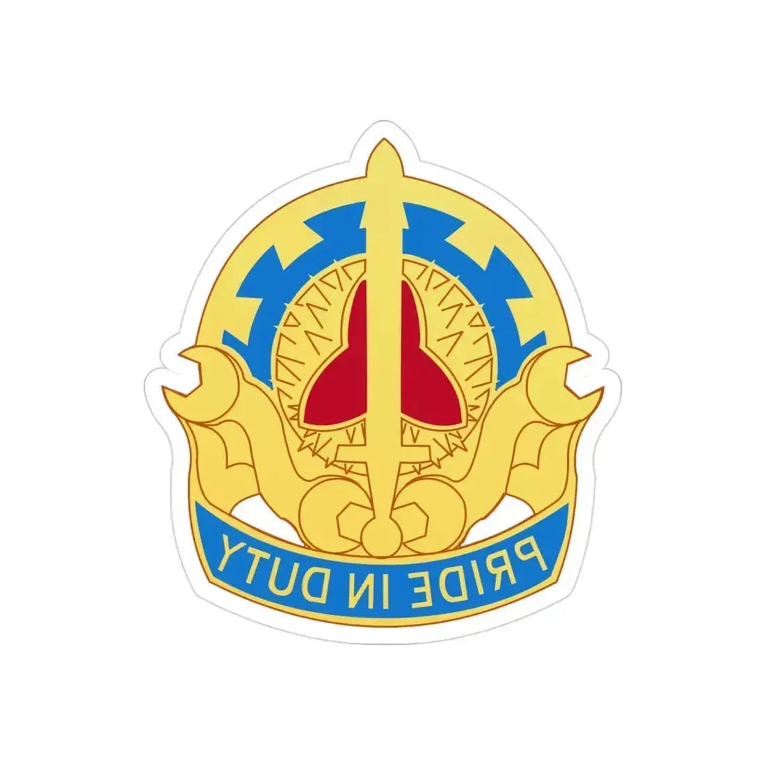 138 Maintenance Battalion (U.S. Army) REVERSE PRINT Transparent Die-Cut STICKER 3 Inch Die-Cut Transparent - The Sticker Space