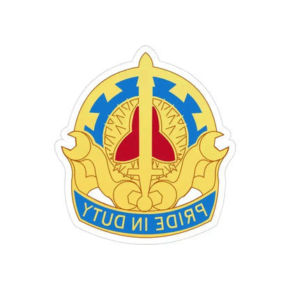 138 Maintenance Battalion (U.S. Army) REVERSE PRINT Transparent Die-Cut STICKER 3 Inch Die-Cut Transparent - The Sticker Space