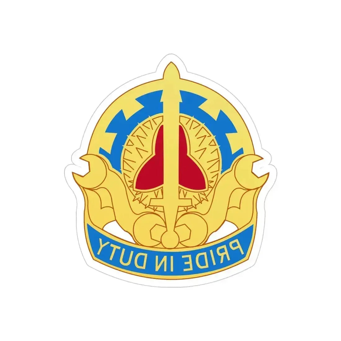 138 Maintenance Battalion (U.S. Army) REVERSE PRINT Transparent Die-Cut STICKER 4 Inch Die-Cut Transparent - The Sticker Space