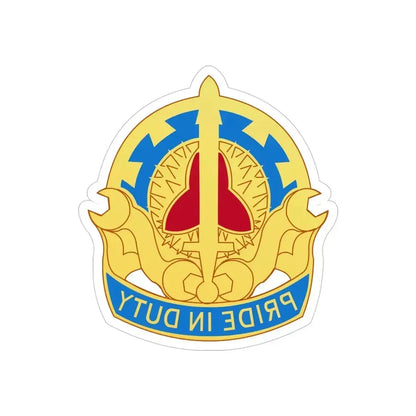 138 Maintenance Battalion (U.S. Army) REVERSE PRINT Transparent Die-Cut STICKER 4 Inch Die-Cut Transparent - The Sticker Space