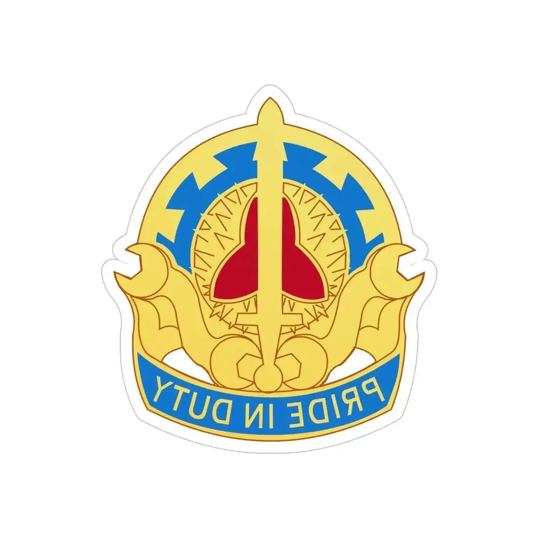 138 Maintenance Battalion (U.S. Army) REVERSE PRINT Transparent Die-Cut STICKER 5 Inch Die-Cut Transparent - The Sticker Space