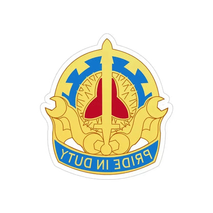 138 Maintenance Battalion (U.S. Army) REVERSE PRINT Transparent Die-Cut STICKER 5 Inch Die-Cut Transparent - The Sticker Space